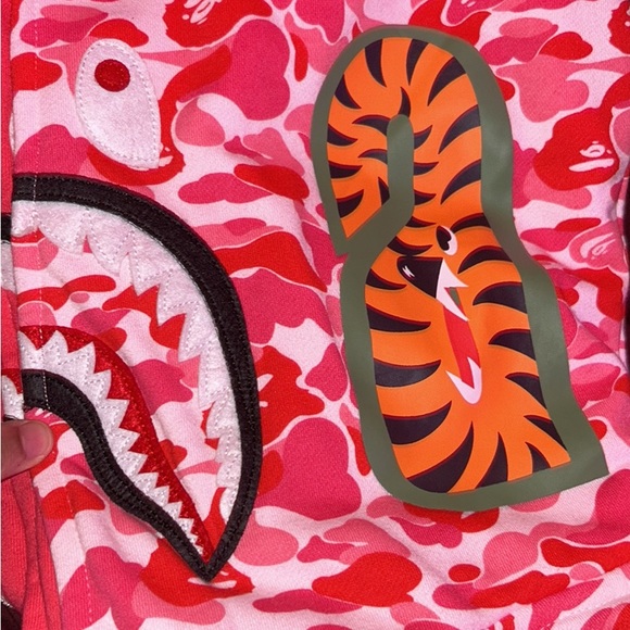 bape big abc camo shark wide full zip double hoodie